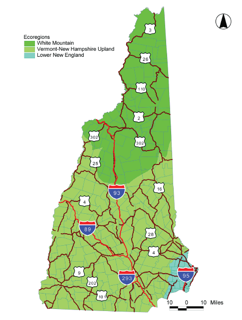 Map of New Hampshire ecoregions