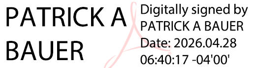 digital signature Patrick A. Bauer